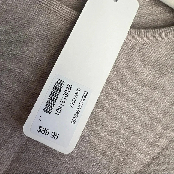 Soft Surroundings Size L Cordillera Sweater with Pearls in Dove Gray NEW! - Picture 4 of 6